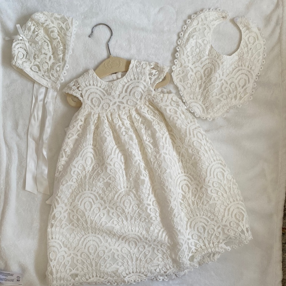 Baptism/ baby christenings 3 piece dress